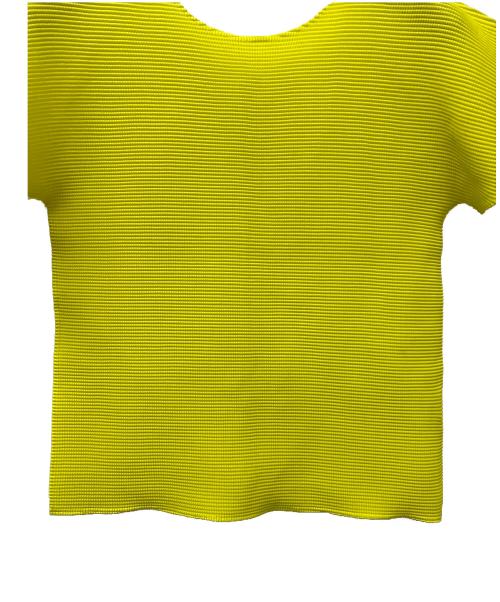 me ISSEY MIYAKE（ミーイッセイ ミヤケ）me ISSEY MIYAKE (ミーイッセイ ミヤケ) 半袖カットソー イエロー サイズ:ーの古着・服飾アイテム