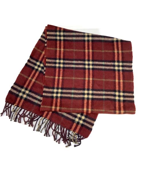 Burberry's（バーバリーズ）Burberry's (バーバリーズ) ノバチェックマフラー　Burberry's（バーバリーズ）　 レッドの古着・服飾アイテム