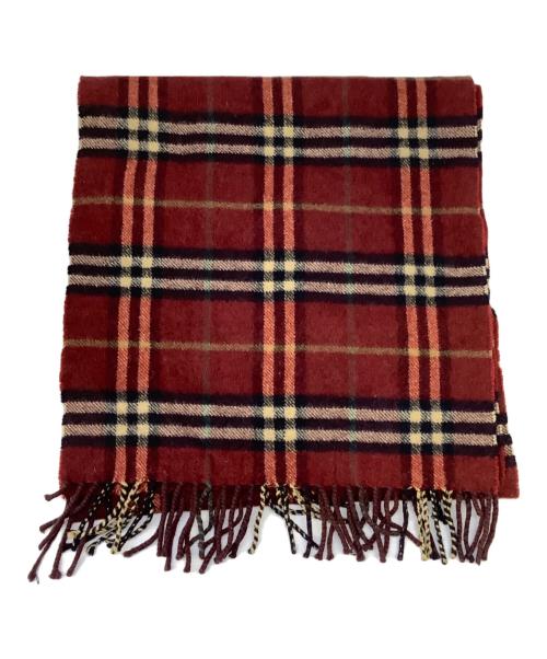 Burberry's（バーバリーズ）Burberry's (バーバリーズ) ノバチェックマフラー　Burberry's（バーバリーズ）　 レッドの古着・服飾アイテム