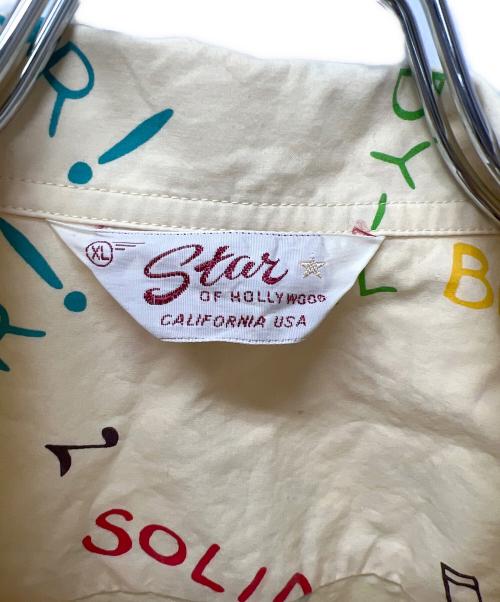 Star OF HOLLYWOOD（スターオブハリウッド）Star OF HOLLYWOOD (スターオブハリウッド) 半袖シャツ イエロー サイズ:ＸＬの古着・服飾アイテム