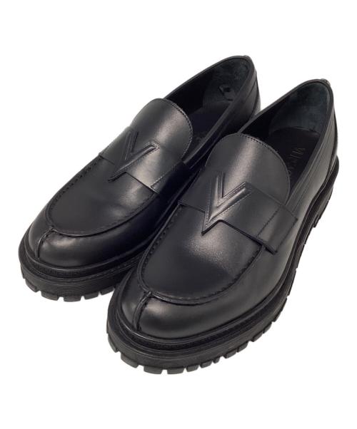 VERSACE（ヴェルサーチェ）VERSACE (ヴェルサーチェ) ローファー ブラック サイズ:SIZE 41 1/2の古着・服飾アイテム