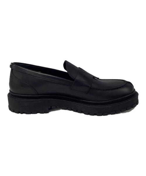 VERSACE（ヴェルサーチェ）VERSACE (ヴェルサーチェ) ローファー ブラック サイズ:SIZE 41 1/2の古着・服飾アイテム