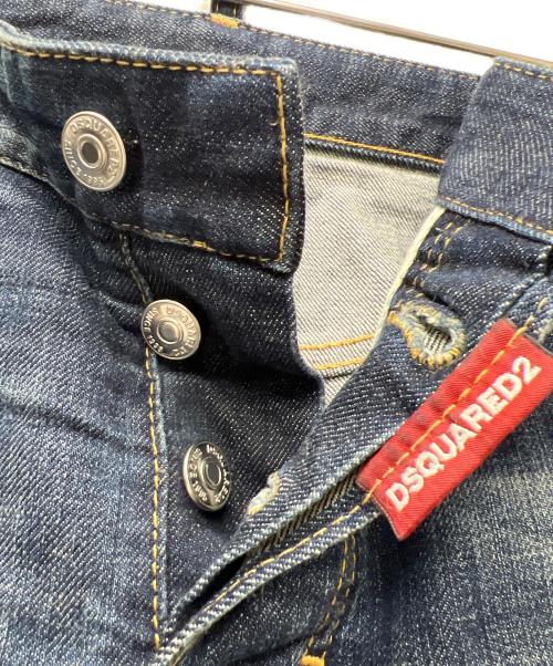DSQUARED2（ディースクエアード）DSQUARED2 (ディースクエアード) ダメージ加工デニムパンツ ブルー サイズ:４８の古着・服飾アイテム