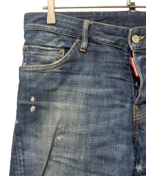 DSQUARED2（ディースクエアード）DSQUARED2 (ディースクエアード) ダメージ加工デニムパンツ ブルー サイズ:４８の古着・服飾アイテム