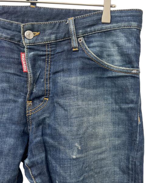 DSQUARED2（ディースクエアード）DSQUARED2 (ディースクエアード) ダメージ加工デニムパンツ ブルー サイズ:４８の古着・服飾アイテム