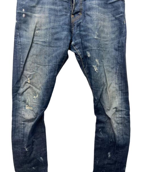 DSQUARED2（ディースクエアード）DSQUARED2 (ディースクエアード) ダメージ加工デニムパンツ ブルー サイズ:４８の古着・服飾アイテム