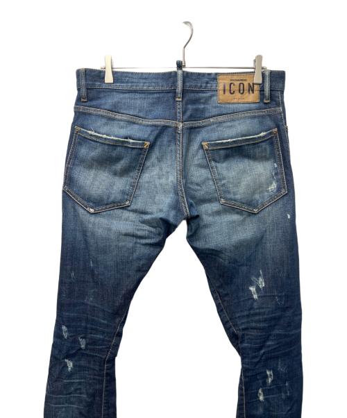 DSQUARED2（ディースクエアード）DSQUARED2 (ディースクエアード) ダメージ加工デニムパンツ ブルー サイズ:４８の古着・服飾アイテム