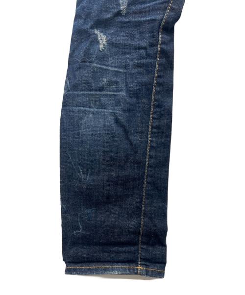 DSQUARED2（ディースクエアード）DSQUARED2 (ディースクエアード) ダメージ加工デニムパンツ ブルー サイズ:４８の古着・服飾アイテム