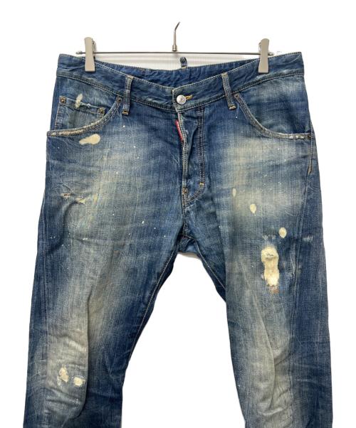 DSQUARED2（ディースクエアード）DSQUARED2 (ディースクエアード) ダメージデニムパンツ ブルー サイズ:４８の古着・服飾アイテム