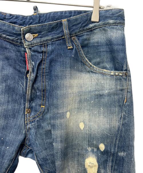 DSQUARED2（ディースクエアード）DSQUARED2 (ディースクエアード) ダメージデニムパンツ ブルー サイズ:４８の古着・服飾アイテム