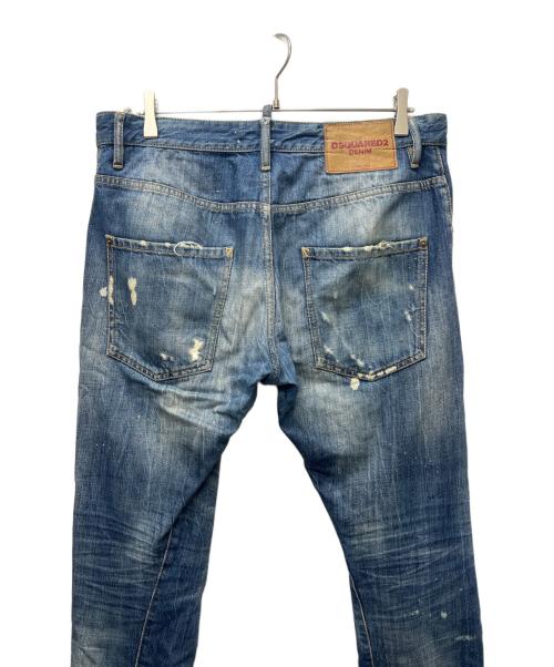 DSQUARED2（ディースクエアード）DSQUARED2 (ディースクエアード) ダメージデニムパンツ ブルー サイズ:４８の古着・服飾アイテム