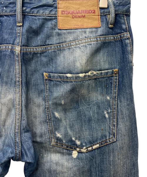 DSQUARED2（ディースクエアード）DSQUARED2 (ディースクエアード) ダメージデニムパンツ ブルー サイズ:４８の古着・服飾アイテム