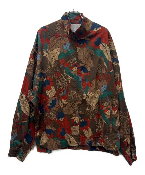 TOMORROW LAND（トゥモローランド）TOMORROW LAND (トゥモローランド) フラワープリント ジップアップブルゾン ブラウン サイズ:Mの古着・服飾アイテム
