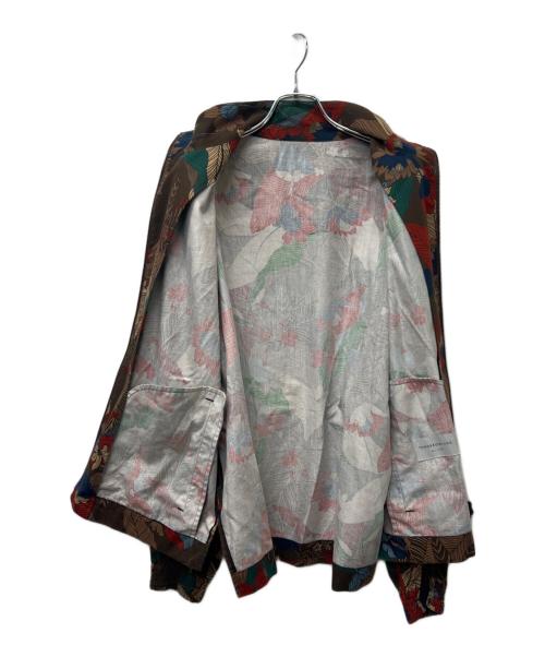 TOMORROW LAND（トゥモローランド）TOMORROW LAND (トゥモローランド) フラワープリント ジップアップブルゾン ブラウン サイズ:Mの古着・服飾アイテム