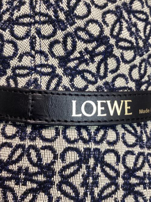 LOEWE（ロエベ）LOEWE (ロエベ) アナグラムバケットハット ベージュ×ネイビーの古着・服飾アイテム