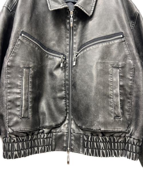 HARE（ハレ）HARE (ハレ) フェイクレザージャケット グレー サイズ:Mの古着・服飾アイテム