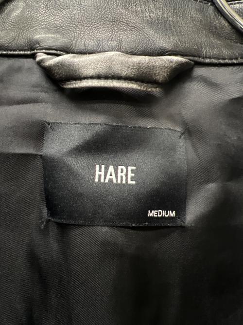 HARE（ハレ）HARE (ハレ) フェイクレザージャケット グレー サイズ:Mの古着・服飾アイテム