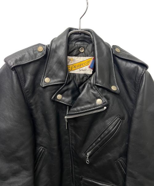 PERFECT by schott（パーフェクトバイショット）PERFECT by schott (パーフェクトバイショット) ライダースジャケット ブラック サイズ:３４の古着・服飾アイテム
