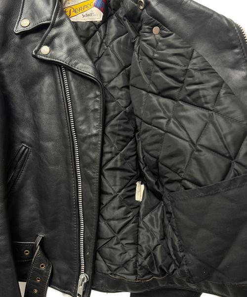 PERFECT by schott（パーフェクトバイショット）PERFECT by schott (パーフェクトバイショット) ライダースジャケット ブラック サイズ:３４の古着・服飾アイテム