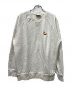 maison kitsuneメゾンキツネ）の古着「クルーネックスウェット」｜ホワイト