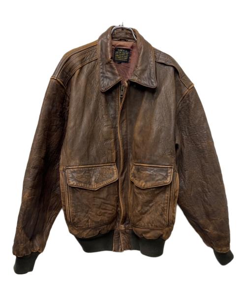 AERO CRAFT'S MFG（エアロクラフツエムエフジー）AERO CRAFT'S MFG (エアロクラフツエムエフジー) A-2レザーフライトジャケット ブラウン サイズ:Ｓの古着・服飾アイテム
