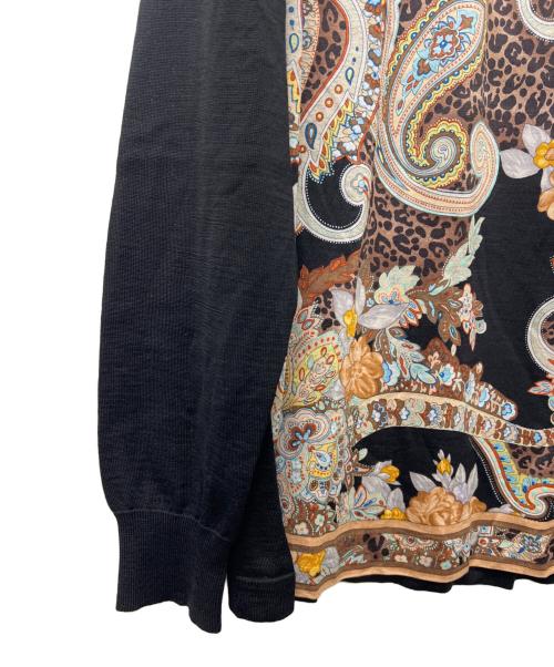 LEONARD PARIS（レオナール パリ）LEONARD PARIS (レオナール パリ) 薄手ニット ブラック×ブラウン サイズ:Mの古着・服飾アイテム