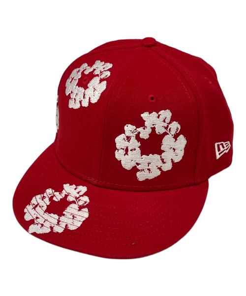 New Era（ニューエラ）New Era (ニューエラ) Denim Tears (デニムティアーズ) キャップ レッドの古着・服飾アイテム