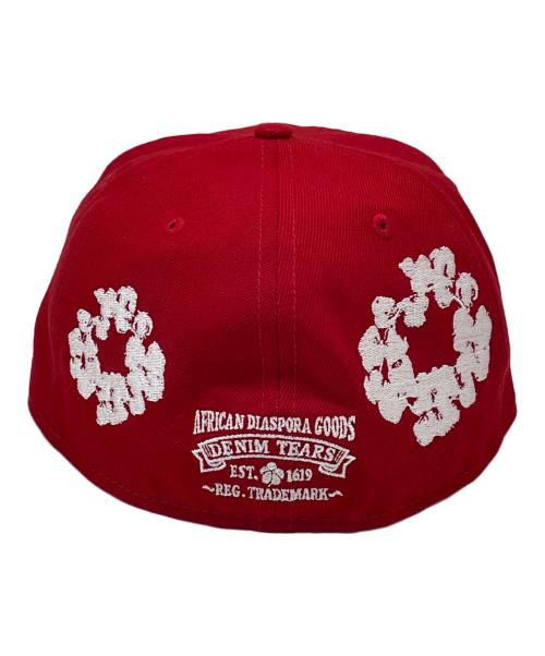 New Era（ニューエラ）New Era (ニューエラ) Denim Tears (デニムティアーズ) キャップ レッドの古着・服飾アイテム