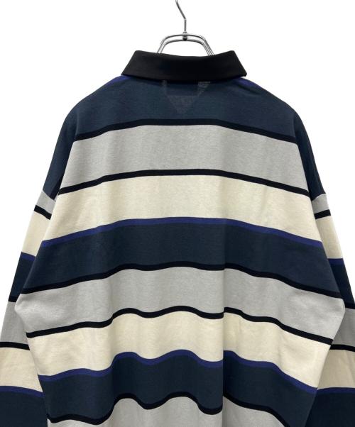Carhartt WIP（カーハート ワーク イン プログレス）Carhartt WIP (カーハート ワーク イン プログレス) 長袖ポロシャツ ネイビー×アイボリー サイズ:Ｌの古着・服飾アイテム