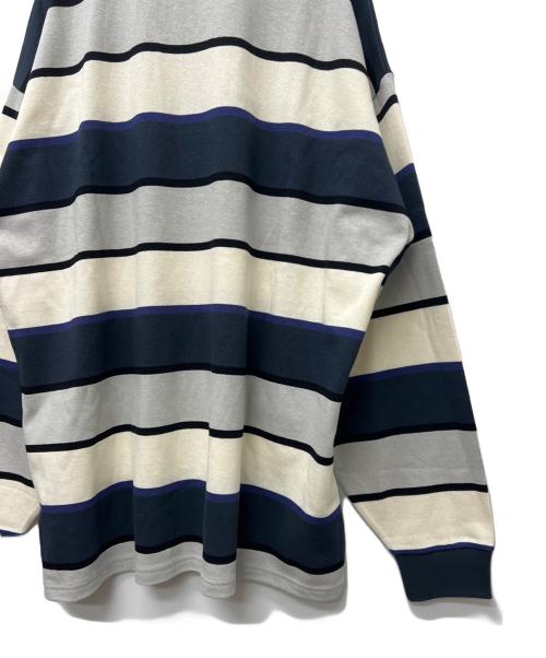Carhartt WIP（カーハート ワーク イン プログレス）Carhartt WIP (カーハート ワーク イン プログレス) 長袖ポロシャツ ネイビー×アイボリー サイズ:Ｌの古着・服飾アイテム