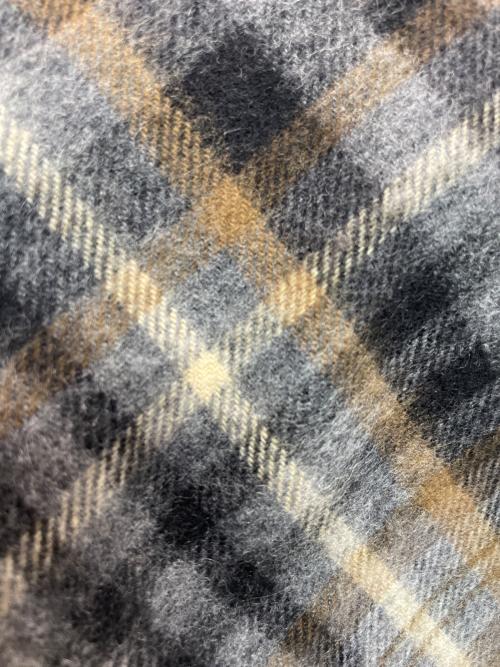 LOUIS VUITTON（ルイ ヴィトン）LOUIS VUITTON (ルイ ヴィトン) カシミヤ混マフラー グレー×ベージュの古着・服飾アイテム