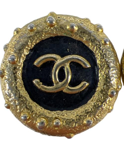 CHANEL（シャネル）CHANEL (シャネル) ココマークイヤリング ブラック×ゴールドカラーの古着・服飾アイテム