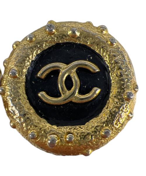 CHANEL（シャネル）CHANEL (シャネル) ココマークイヤリング ブラック×ゴールドカラーの古着・服飾アイテム