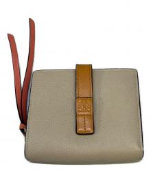 LOEWE（ロエベ）の古着「コンパクトジップウォレット」｜ベージュ×オレンジ