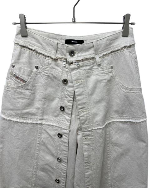 DIESEL（ディーゼル）DIESEL (ディーゼル) デザインパンツ ホワイト サイズ:２５の古着・服飾アイテム