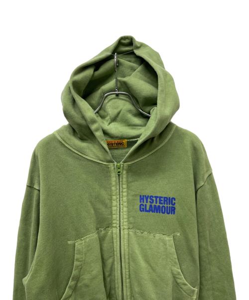 Hysteric Glamour（ヒステリックグラマー）Hysteric Glamour (ヒステリックグラマー) ジップパーカー グリーン サイズ:FREEの古着・服飾アイテム