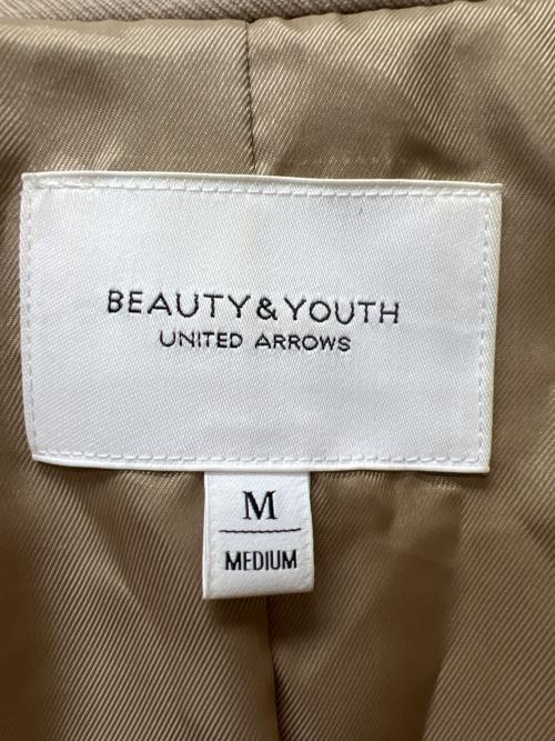 BEAUTY&YOUTH UNITED ARROWS（ビューティーアンドユースユナイテッドアローズ）BEAUTY&YOUTH UNITED ARROWS (ビューティーアンドユースユナイテッドアローズ) BY ダブルクロスツイルドローストリングコート ベージュ サイズ:Mの古着・服飾アイテム