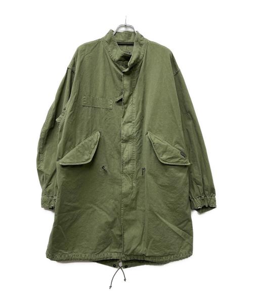 BLUE BLUE（ブルーブルー）BLUE BLUE (ブルーブルー) ヴィンテージタッサーフィッシュテールコート カーキ サイズ:Ｓの古着・服飾アイテム