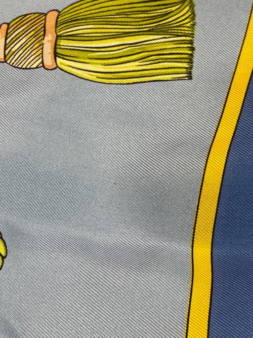 HERMES（エルメス）HERMES (エルメス) スカーフ ブルー×イエローの古着・服飾アイテム
