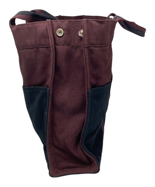 HERMES（エルメス）HERMES (エルメス) トートバッグ ブラック×ボルドーの古着・服飾アイテム