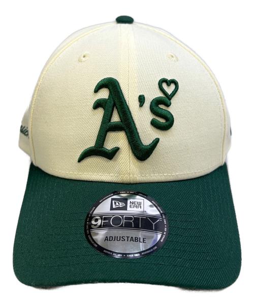 New Era（ニューエラ）New Era (ニューエラ) キャップ アイボリー×グリーンの古着・服飾アイテム