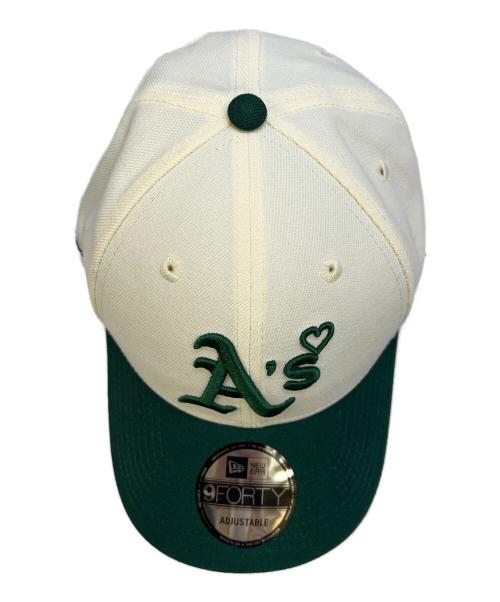 New Era（ニューエラ）New Era (ニューエラ) キャップ アイボリー×グリーンの古着・服飾アイテム