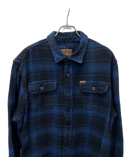 orvis（オービス）ORVIS (オービス) 長袖シャツ ブルー×ブラック サイズ:Ｌの古着・服飾アイテム