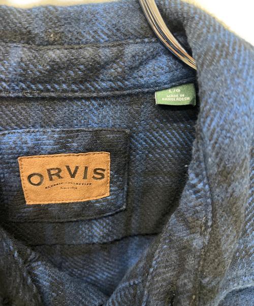 orvis（オービス）ORVIS (オービス) 長袖シャツ ブルー×ブラック サイズ:Ｌの古着・服飾アイテム