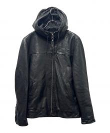NCB neat caprice brand（エヌシービーニートカプリスブランド）の古着「レザージャケット」｜ブラック