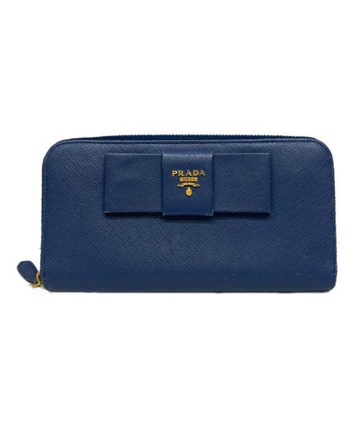 PRADA（プラダ）PRADA (プラダ) 長財布 ネイビーの古着・服飾アイテム