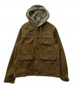 DIESELディーゼル）の古着「フーデッドダメージ加工ジャケット」｜ブラウン