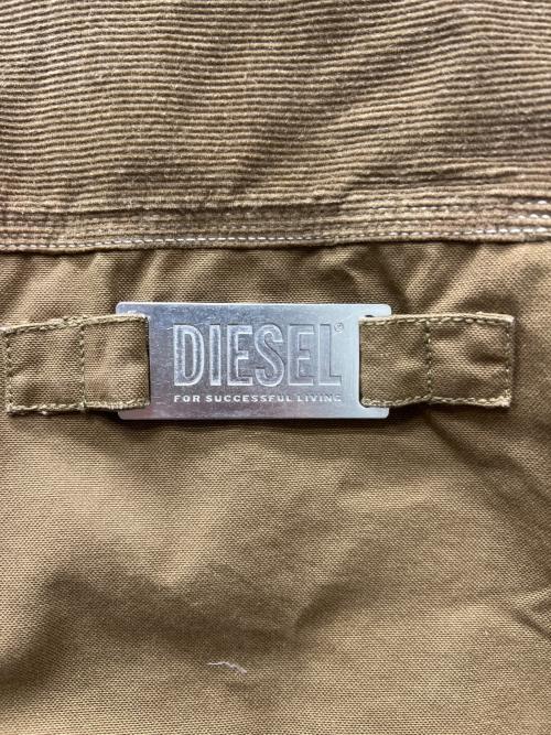 DIESEL（ディーゼル）DIESEL (ディーゼル) フーデッドダメージ加工ジャケット ブラウン サイズ:ＸＳの古着・服飾アイテム