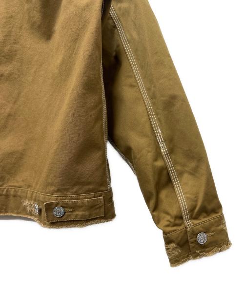 DIESEL（ディーゼル）DIESEL (ディーゼル) フーデッドダメージ加工ジャケット ブラウン サイズ:ＸＳの古着・服飾アイテム