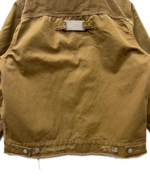 DIESEL（ディーゼル）DIESEL (ディーゼル) フーデッドダメージ加工ジャケット ブラウン サイズ:ＸＳの古着・服飾アイテム